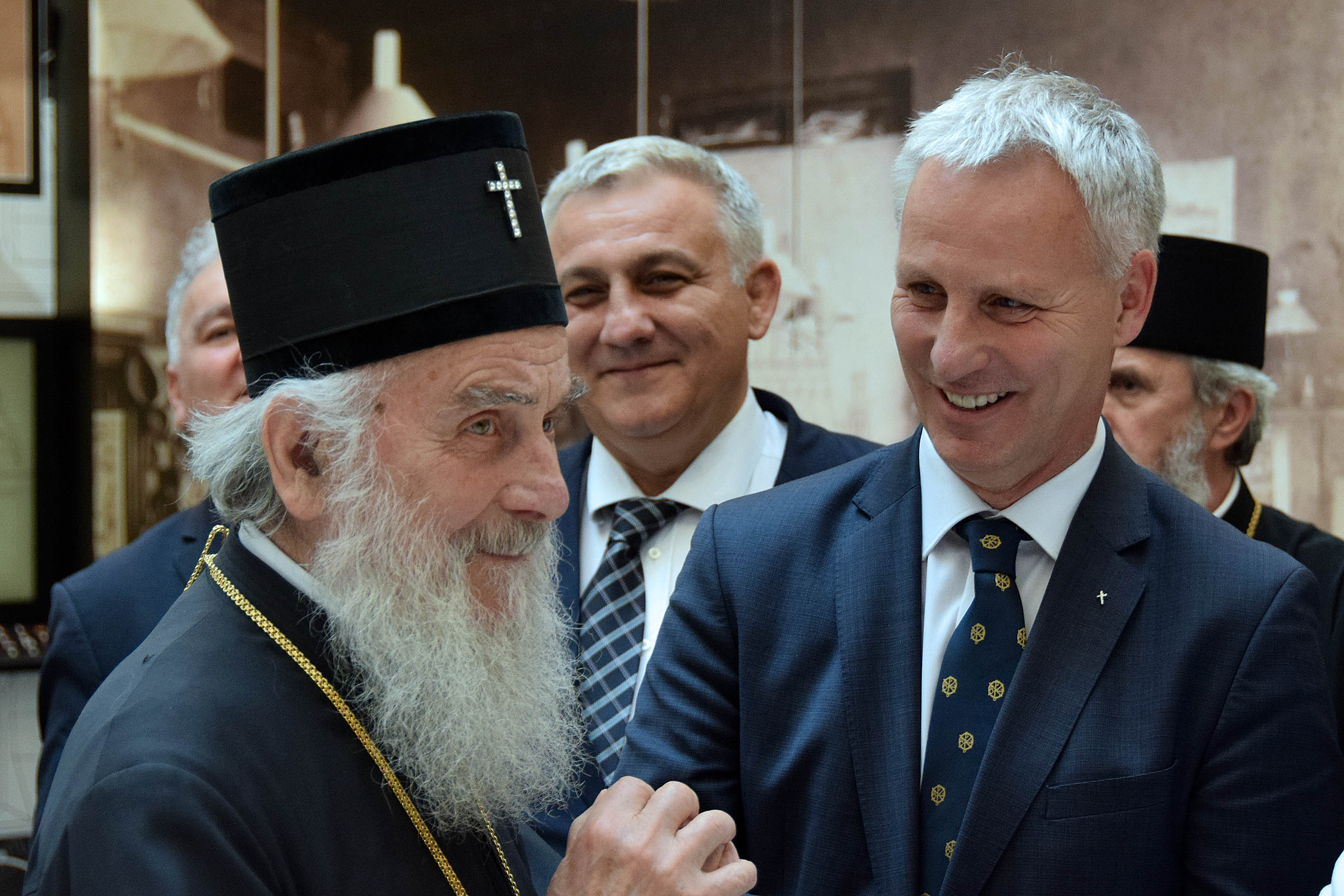 Irinej pátriárka és Soltész Miklós