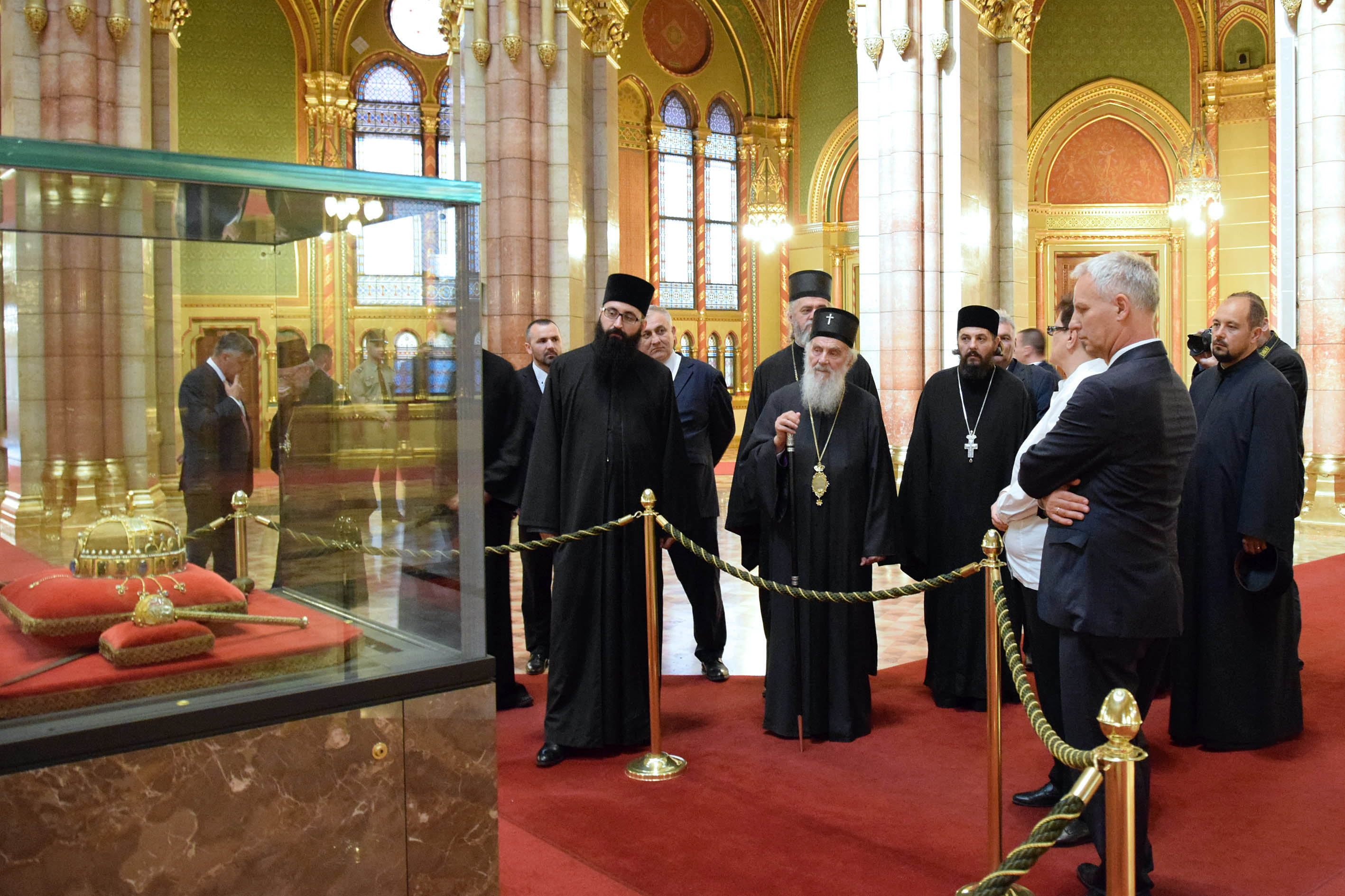 Irinej pátriárka és Soltész Miklós