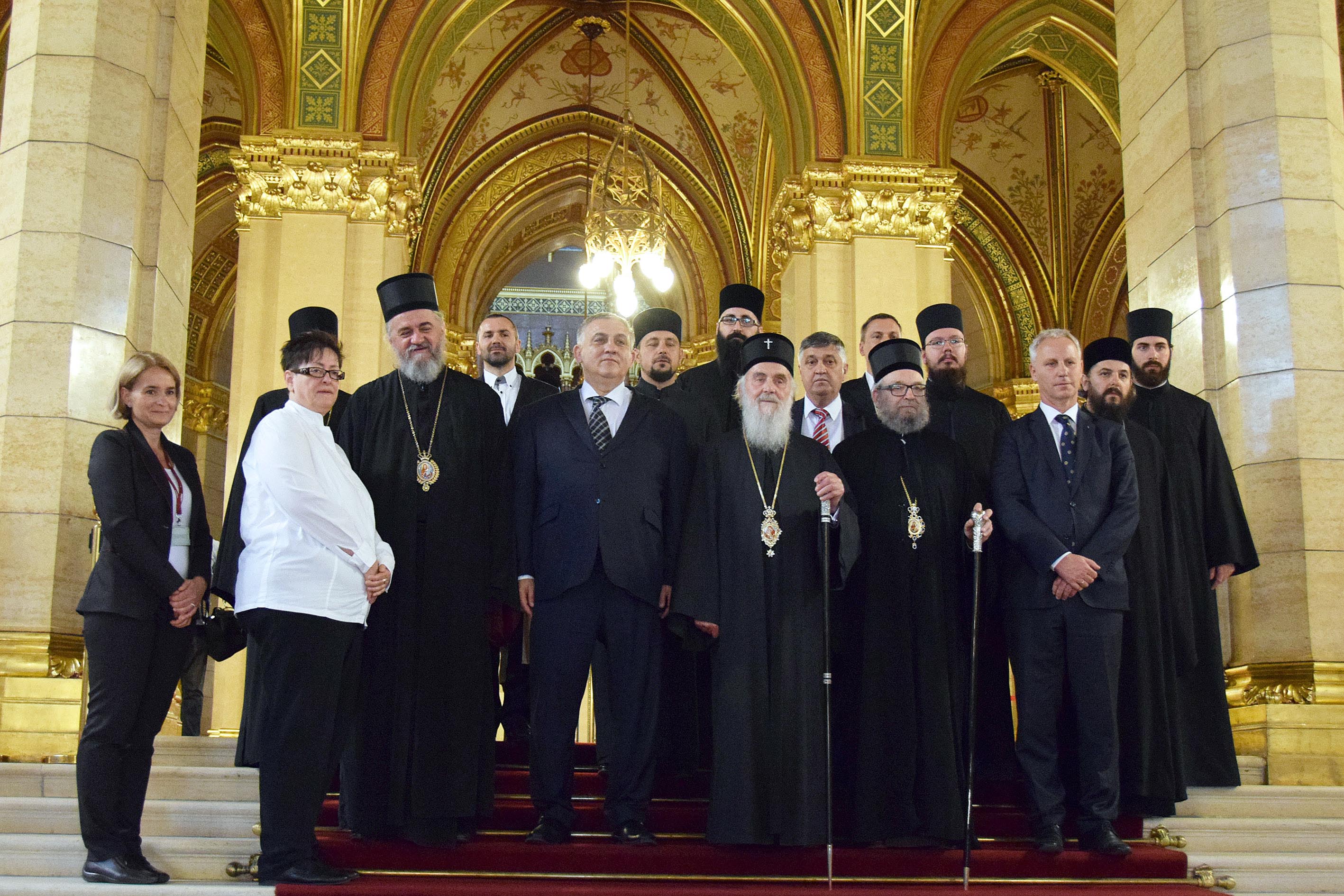 Irinej pátriárka és Soltész Miklós