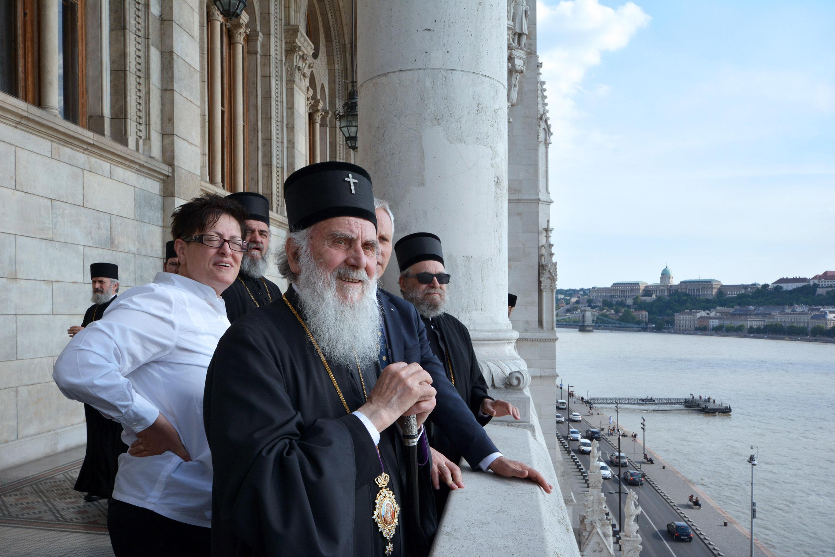 Irinej pátriárka és Soltész Miklós