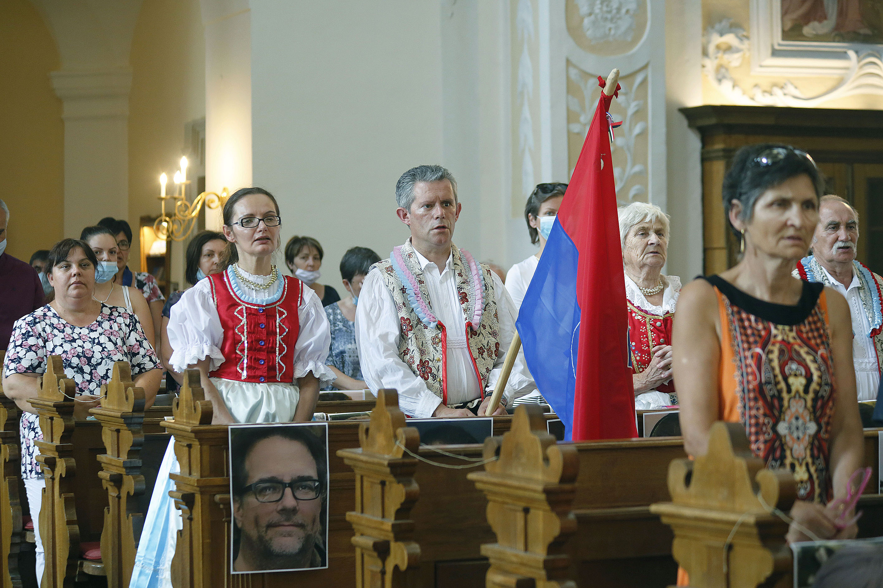 Magyar nyelvű mise Nagyboldogasszony napja alkalmából a burgenlandi Boldogasszony (Frauenkirchen) bazilikájában 2020. augusztus 15-én.