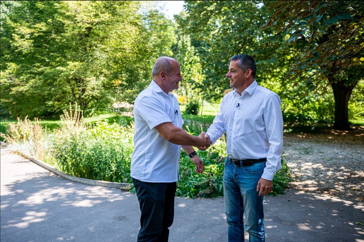 Simicskó István a Budai Arborétumban