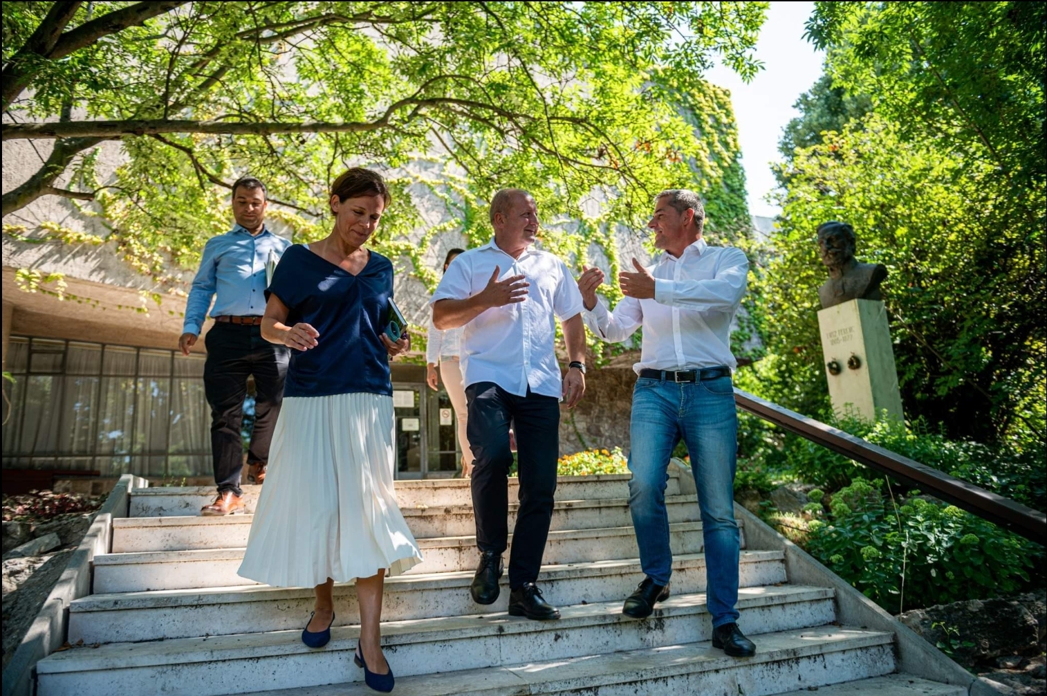 Simicskó István a Budai Arborétumban