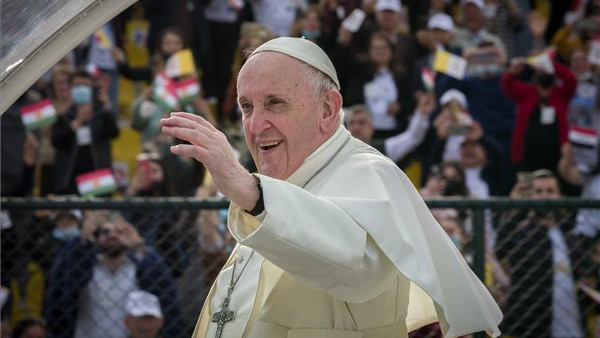 Ferenc pápa 2021-ben Magyarországon